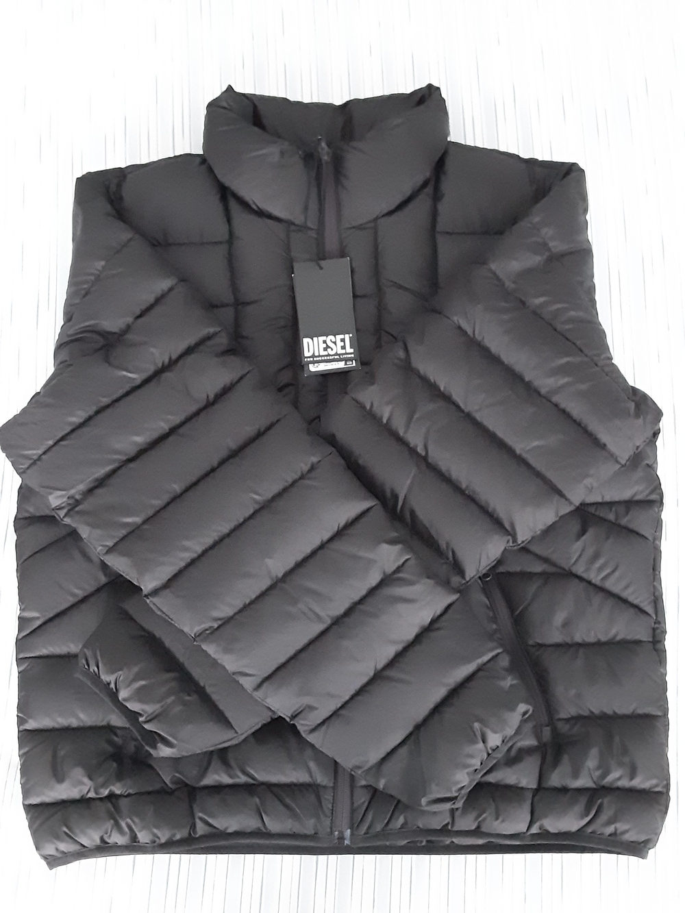 NWT Diesel Black Quilted Down Jacket
